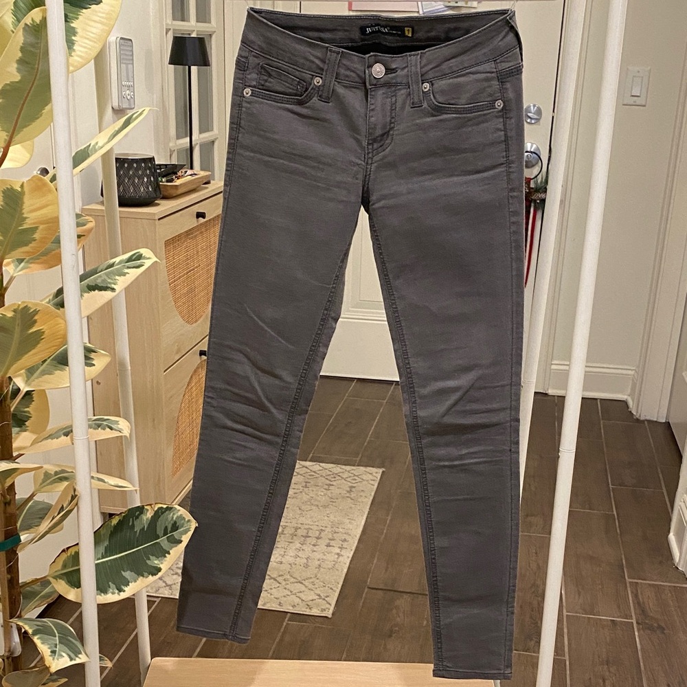 Vintage Y2K Low Rise Gray Skinny Jeans